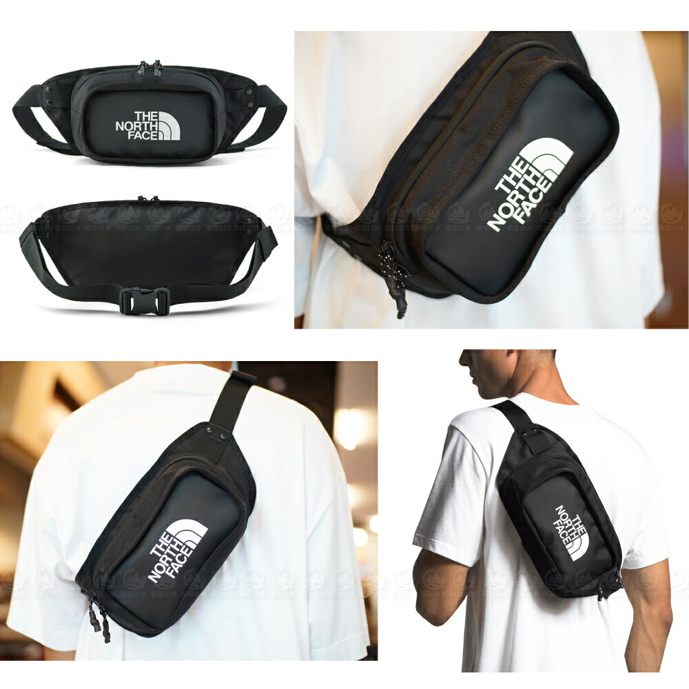 【The North Face 3L EXPLORE HIP PACK 腰包《黑》】3KZX/側背包/隨行包/臀包/透氣/運動 3