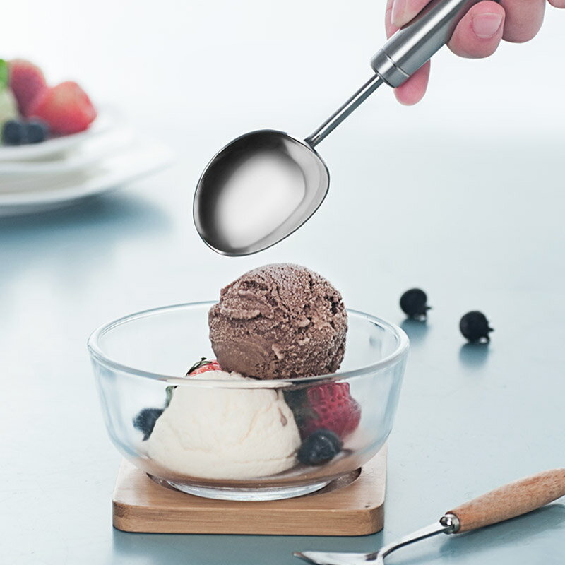 冰淇淋勺挖球器304不銹鋼家用雪糕勺子水果西瓜工具冰激凌挖球勺