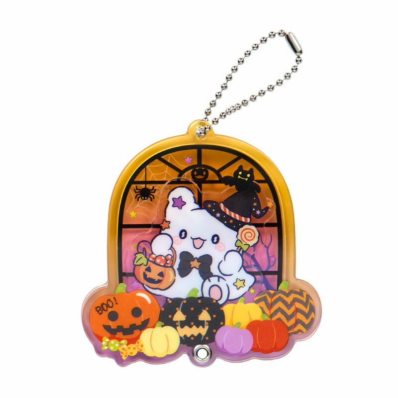 asdfkitty*小幽靈花丸 萬聖節南瓜 壓克力相框吊飾 掛飾-日本正版商品