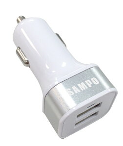 SAMPO-聲寶 USB 車用充電器 2組USB獨立輸出設計(2.4A x 2) #DQ-U1503CL