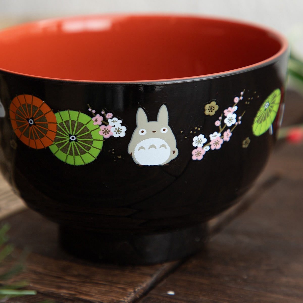 真愛日本宮崎駿吉卜力日本製漆器缽皿碗龍貓和風紙傘梅龍貓totoro 塑膠