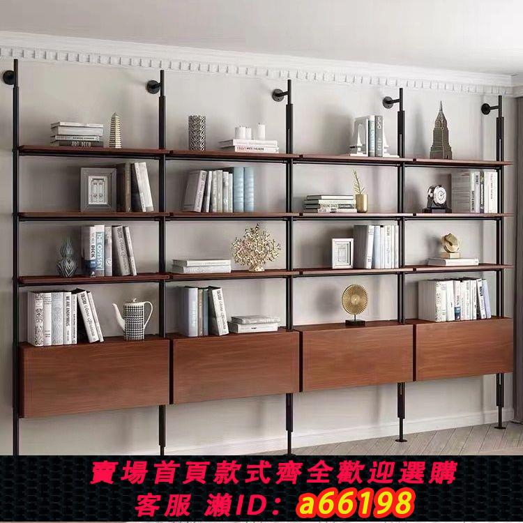 【臺灣公司 可開發票】書架辦公室頂天立地隔斷置物架客廳落地鐵藝書架滿墻書櫃