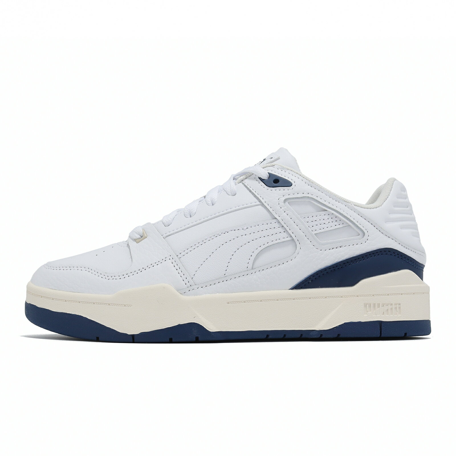 Puma 休閒鞋 Slipstream Lth 男鞋 白 深藍 皮革 基本款 經典 復古 運動鞋 38754418