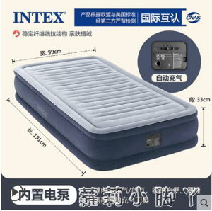 INTEX充氣床墊家用雙人氣墊床單人便攜摺疊自動充氣床墊沖氣床墊❀❀城市玩家
