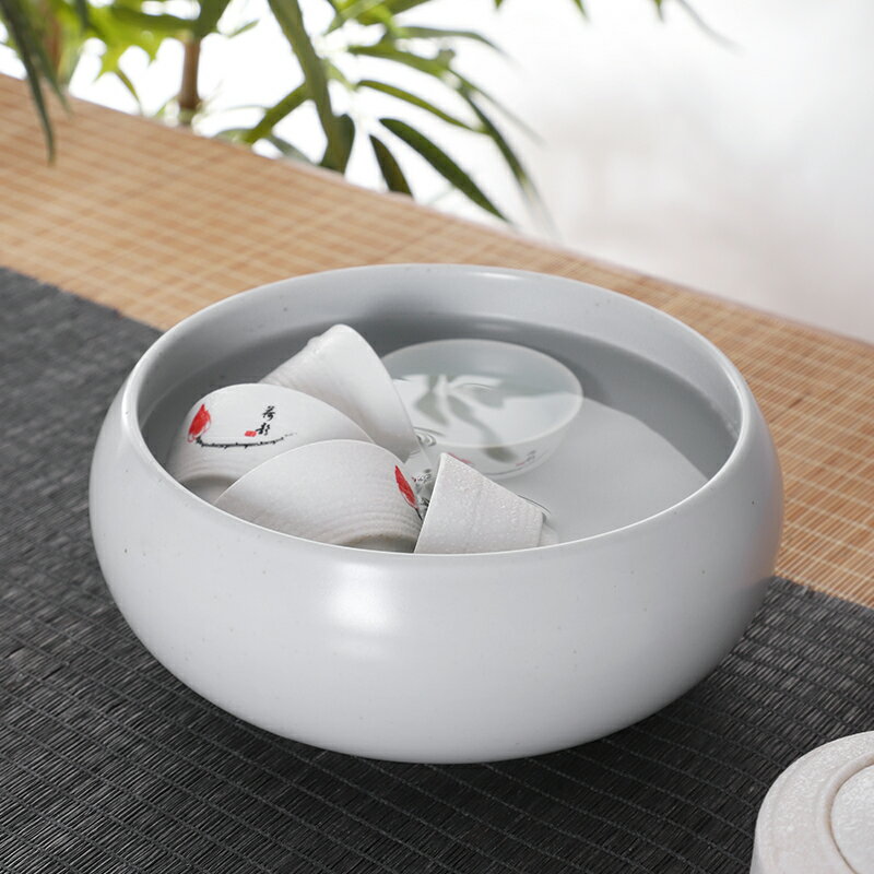陶瓷茶洗茶具配件大號特大筆洗茶洗缸功夫茶道茶洗水盂洗茶杯盆 2
