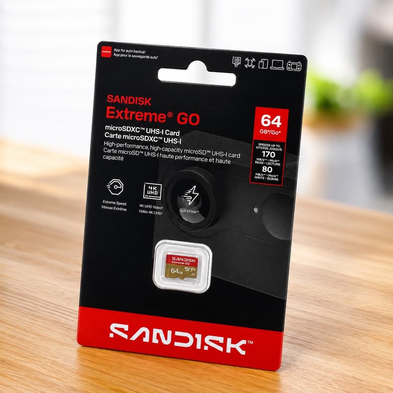 【中壢NOVA-水世界】SanDisk Micro Extreme GO【64G A2 R170 W80MB/s】TF