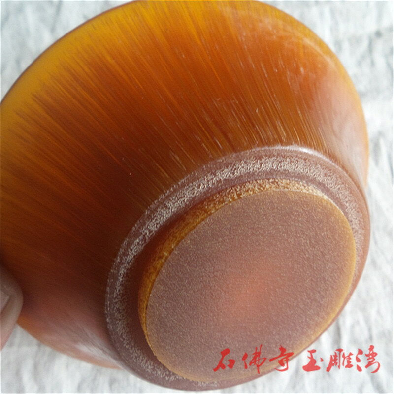 藏出 古董品 金糸 牛角杯 天然牛角 酒杯 酒器 稀少 賞物 擺件 サイズ12×8.5cm 重さ220g 牛角茶杯- 京东