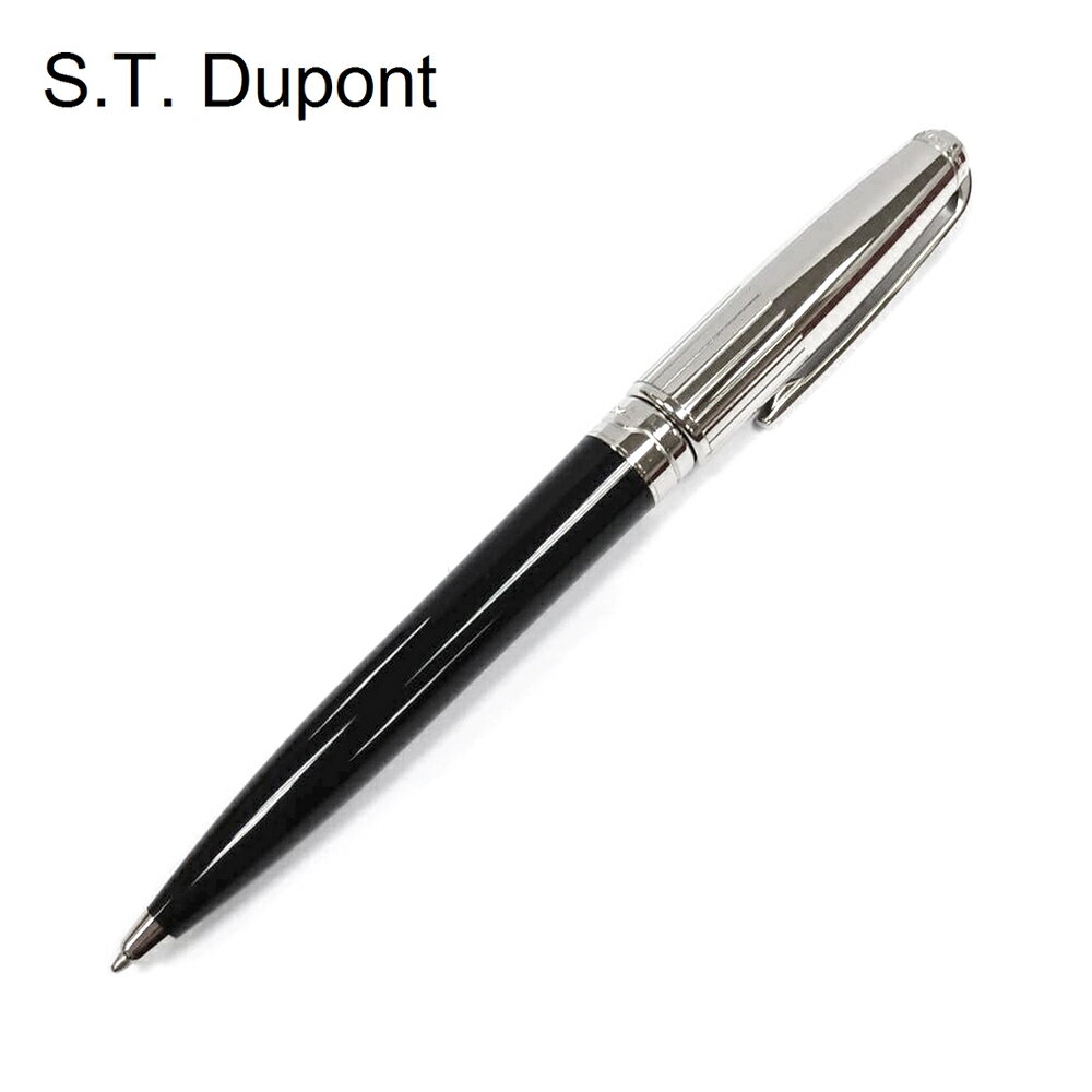 S.T.Dupont 都彭 不鏽鋼 黑色 原子筆 485350 1