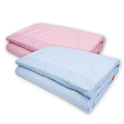 媽咪小站mammy shop--天然乳膠嬰嬰兒床墊 加厚款大床專用(藍/粉)69x119x3.5cm(L) 4