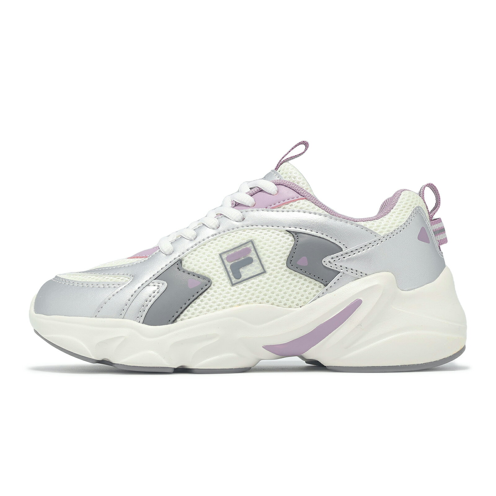 Fila 休閒鞋 Innovation 女鞋 白 銀 拼接 復古 運動鞋 斐樂