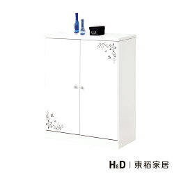 花語雪白2.7尺二門收納鞋櫃 / H&D / 日本MODERN DECO