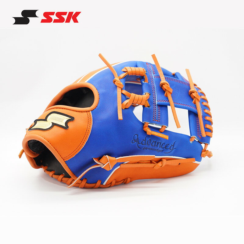免運 日本SSK棒球手套全牛皮內野手套成人進階ADVANCEDPROEDGE系列藍橙 11.5寸 雙十一購物節
