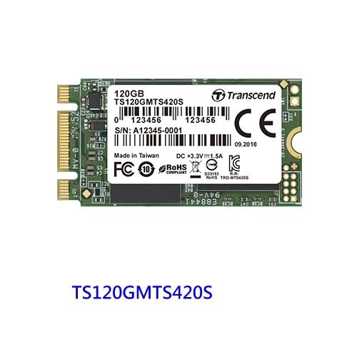 創見 固態硬碟 【TS120GMTS420S】 120GB SATA 3 M.2 2242 SSD 420S 新風尚潮流