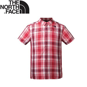 【The North Face 美國 男 抗UV排汗短襯衫/L《紅色格紋》】3GIK/抗紫外線/透氣/短袖/襯衫