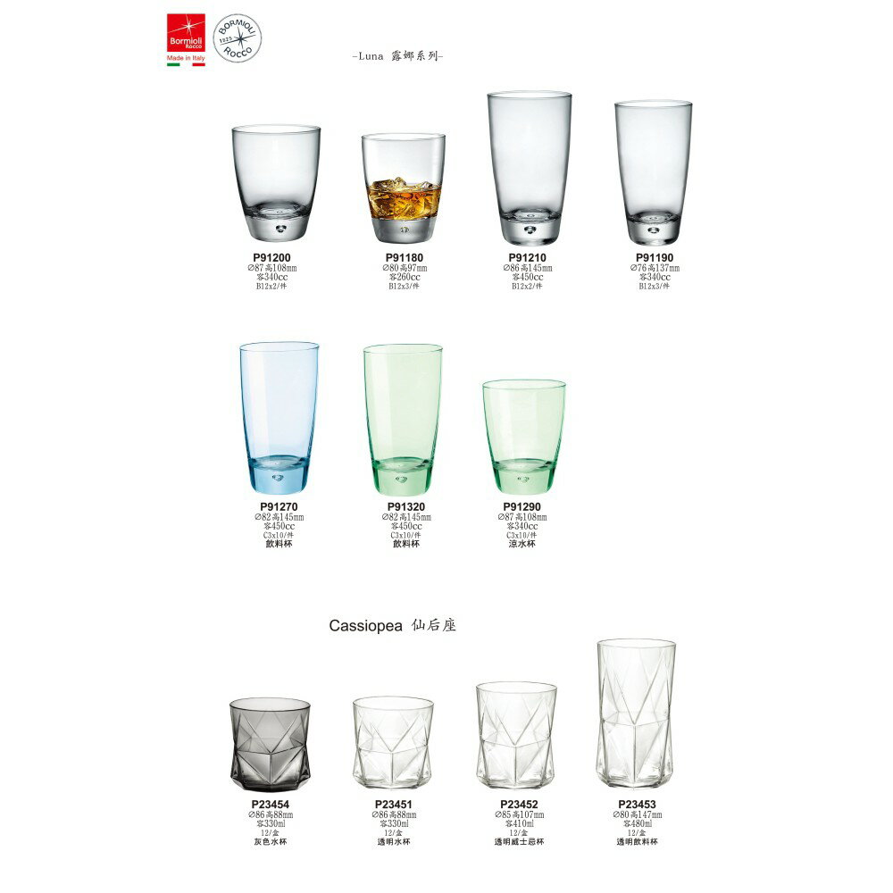 Bormioli Rocco 仙后座飲料杯 Drink eat 器皿工坊 1