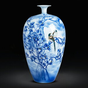 景德鎮陶瓷器手繪青花瓷花瓶金玉滿堂中式瓷瓶家居客廳書房裝飾品