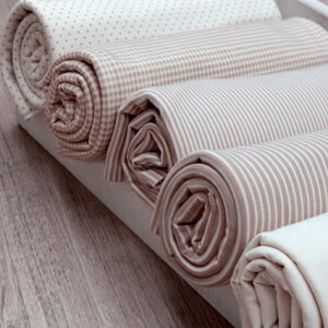 天然彩棉 有機棉 針織布 寶寶布 進口布料 米褐色系列 GT237