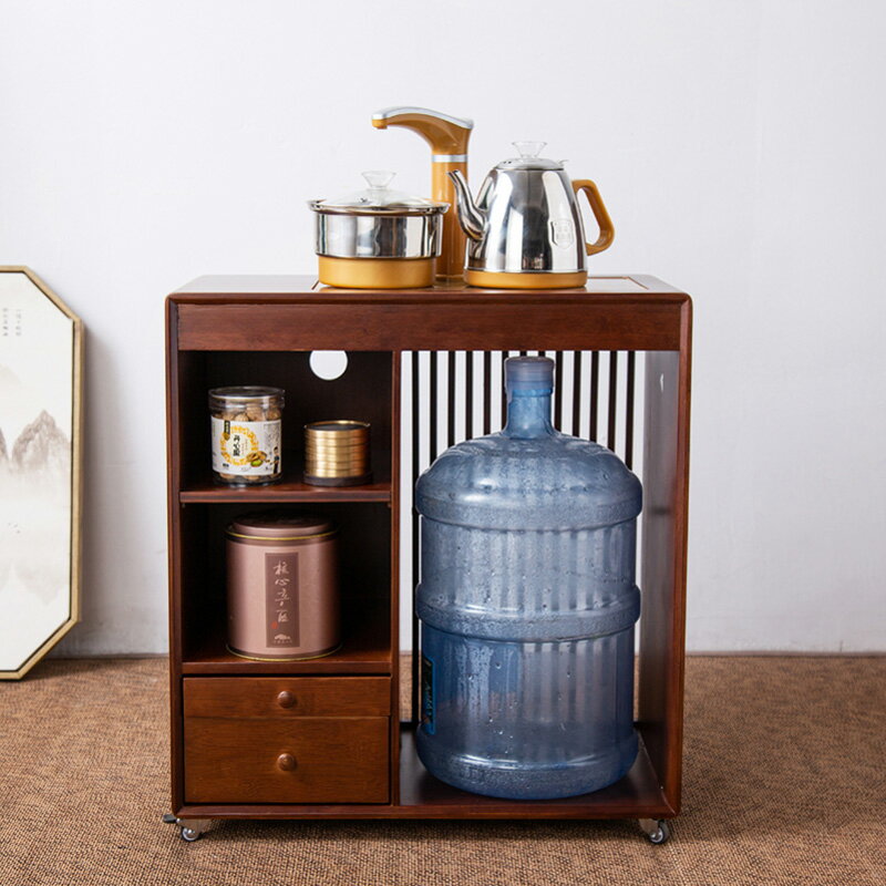 晟窯茶柜架置物架泡茶臺中式小茶柜茶水柜客廳燒水壺一體移動客廳