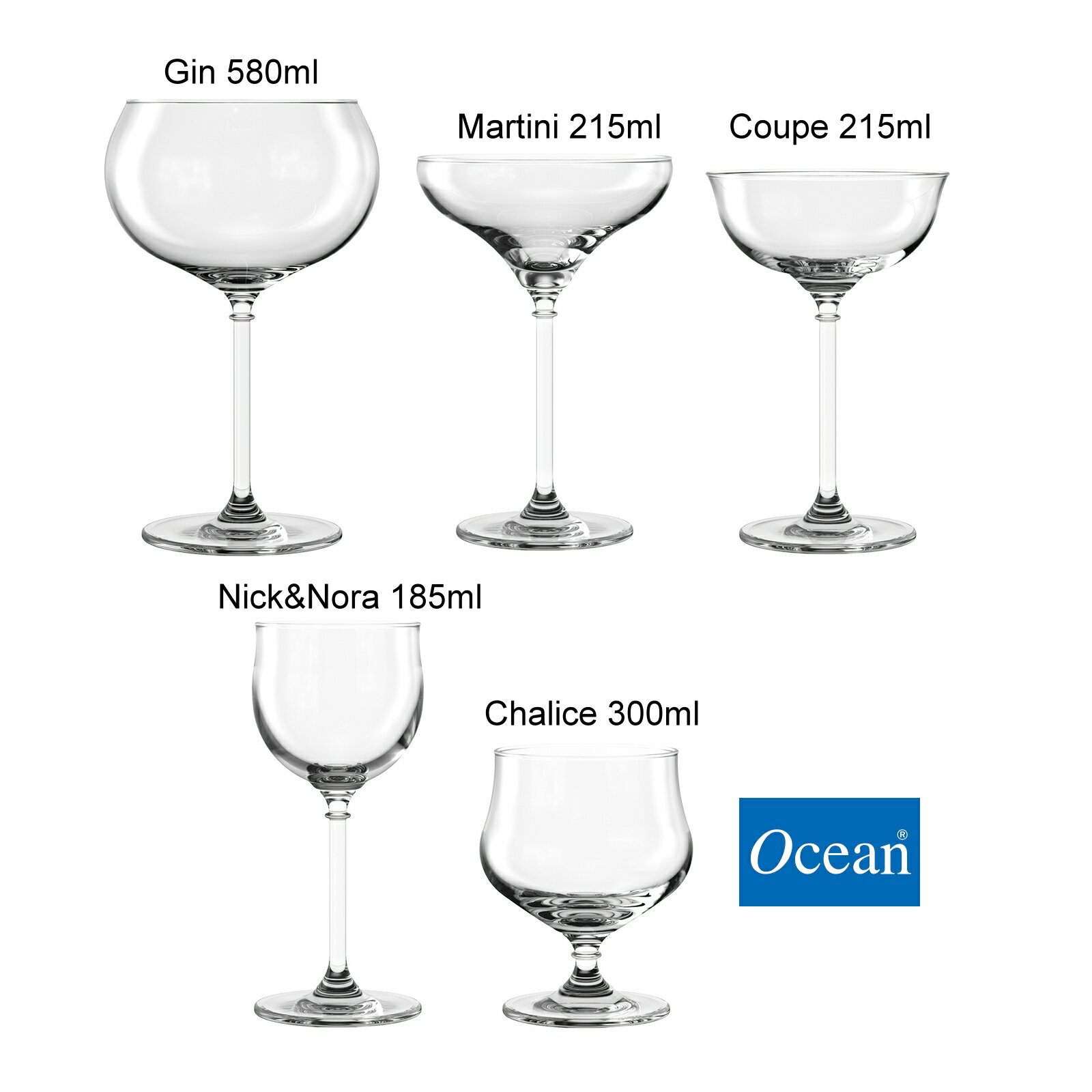 Ocean Palette Barware酒杯 琴酒杯 馬丁尼杯 淺碟香檳杯 Nick & Nora 聖杯調酒杯/1入 金益合 Drinkeat 器皿工坊