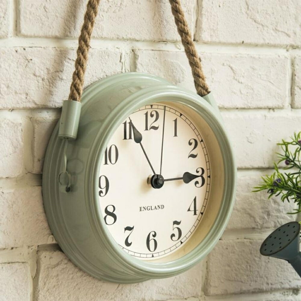 掛鐘現代簡約鐘錶超靜音臥室掛鐘客廳鐵藝金屬鐘錶個性創意石英鐘 都市時尚DF