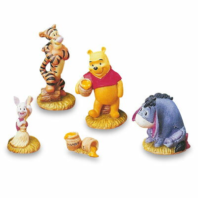 日本代購-小熊維尼Winnie the Pooh 擺飾5入，絨毛/填充玩偶/玩具/公仔/收納/擺飾/Disney，X射線【C703084】