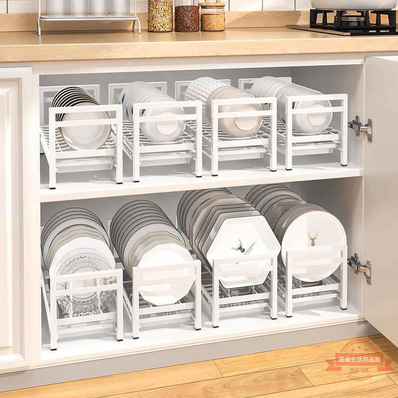 碗碟收納架抽屜廚房置物架廚柜內盤子碗架水槽瀝水臺面放碗小型窄