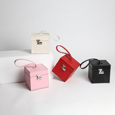 手提包真皮手拎包-時尚純色方形盒子女包包4色73tn15【獨家進口】【米蘭精品】