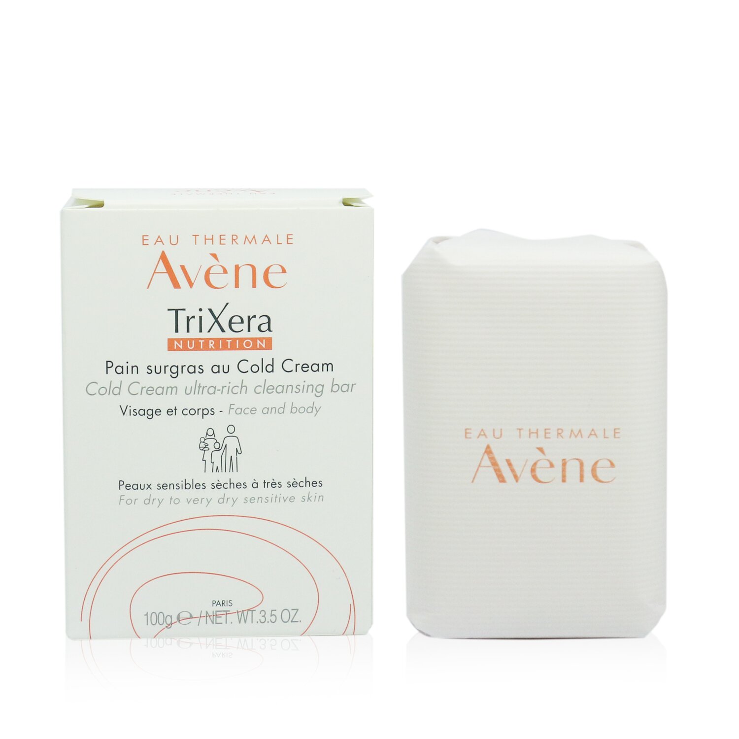 雅漾 Avene - 三效滋養潔面潔膚皂-乾燥極度乾燥敏感肌膚