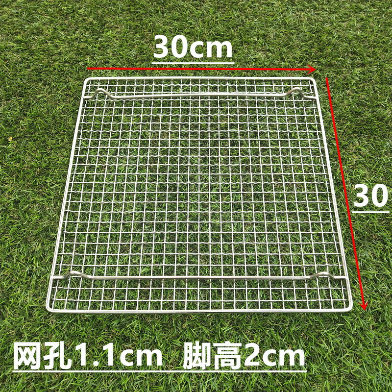 不鏽鋼烤網 烘烤網 烤肉網 304不鏽鋼燒烤網長方形托盤涼網 瀝水瀝油網格網架烘培蛋糕冷涼架『XY38779』 7