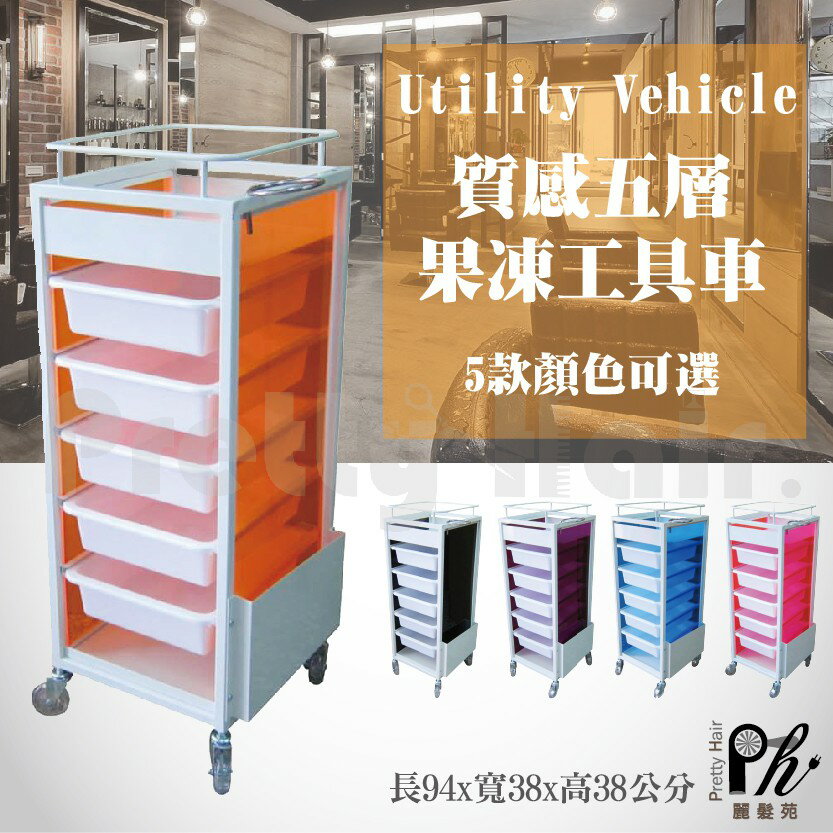 【麗髮苑】工具車 移動工具箱 台車 專業沙龍設計師愛用 直感五層果凍工具車