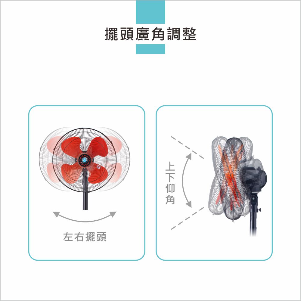 豪尚18吋強力型雙滾珠軸承純銅電機工業扇(HS-IF18L) 2