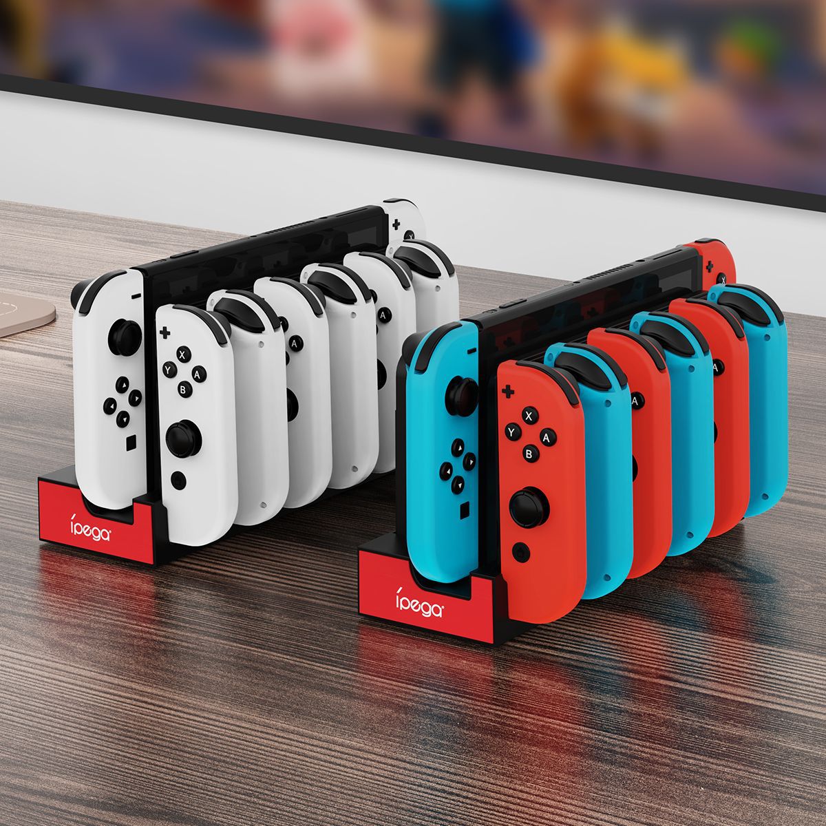 Switch主機底座手柄左右手柄蟒蛇六充座充NS主機手柄直插充電座