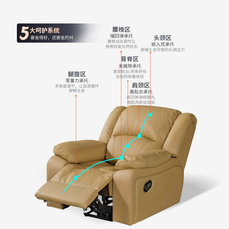 免運 可開發票 沙發 跨境批發真皮電動沙發椅家用小戶型客廳電動沙發懶人沙發