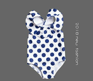 嬰兒泳裝可愛嬰幼兒服波點連體泳衣寶寶公主女小孩1-3歲比基尼【聚物優品】