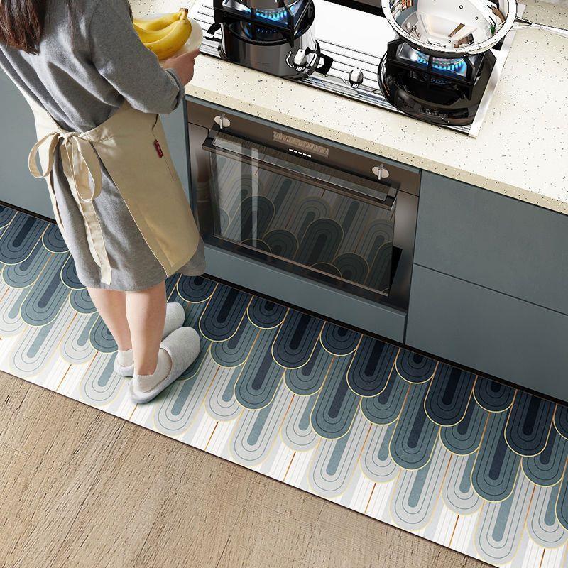 專用廚房墊可訂製廚房地墊長條防水防油免洗可擦防滑耐髒家用pvc皮革腳墊