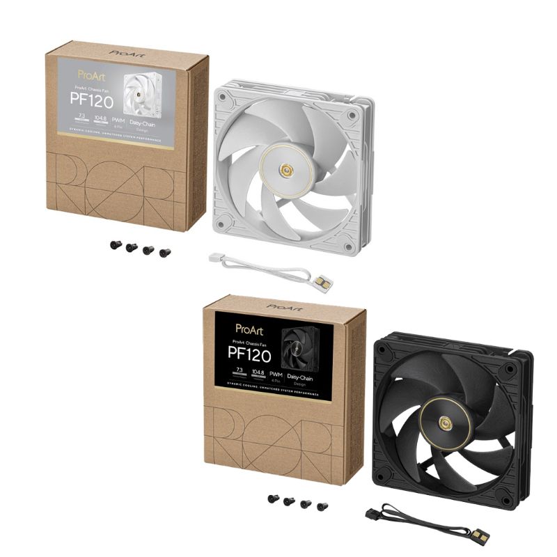 ASUS 華碩 PROART PF120 高效能風扇 單入組 極簡白/現代黑