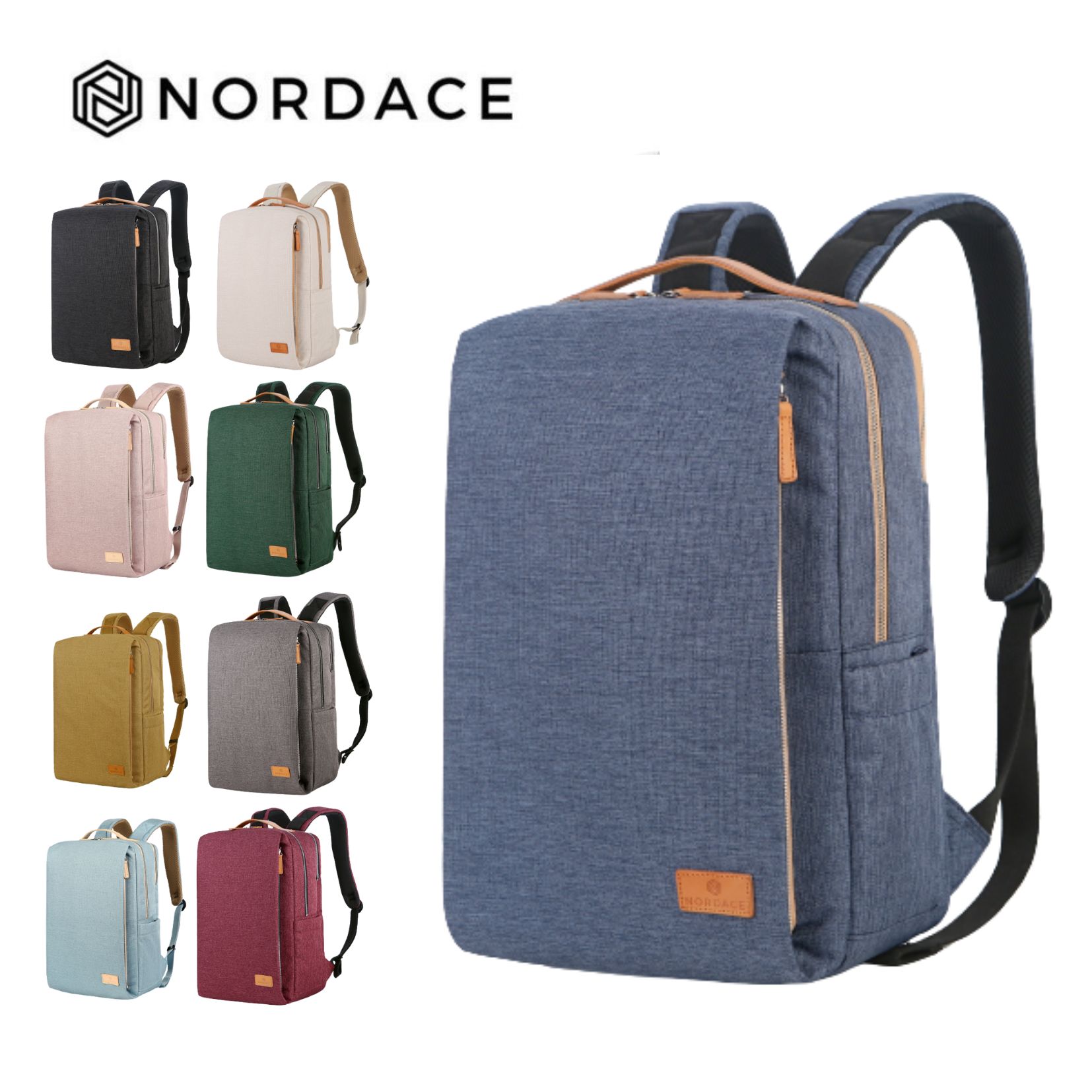 Nordace Siena – 旅行背包 後背包 雙肩包 筆電包 電腦包 旅行包 休閒包 防水背包- 藍色