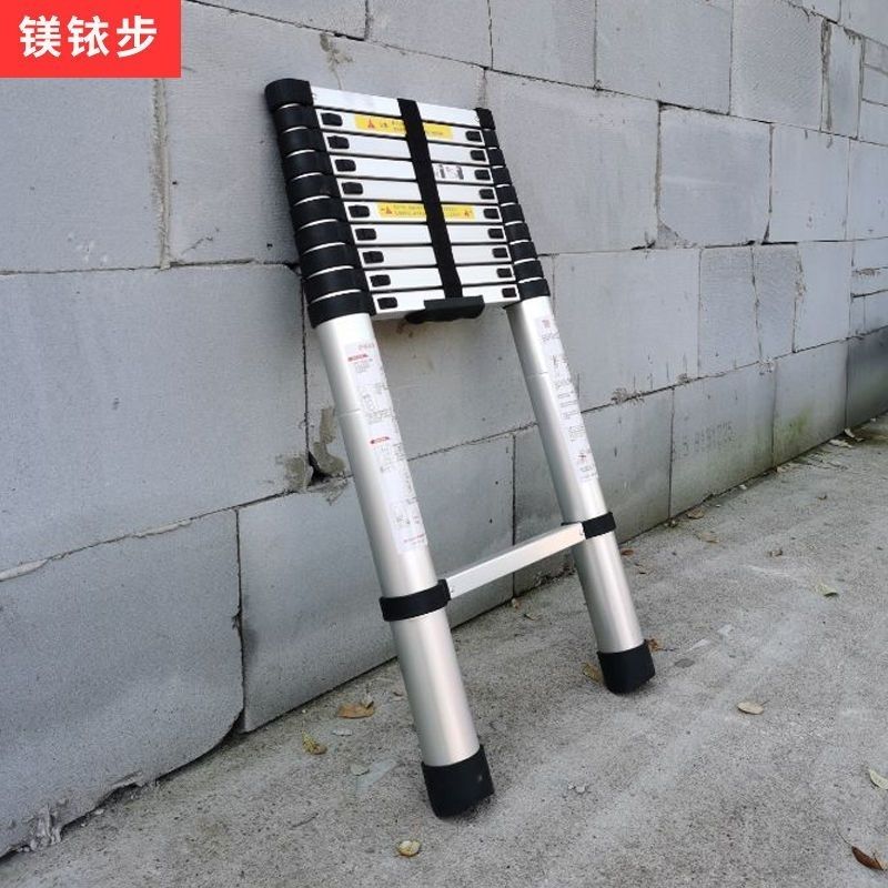 免運 梯子 折疊梯 伸縮梯 家用梯 鋁合金伸縮梯子單面升降梯家用折疊梯閣樓樓梯竹節梯加厚工程梯子特惠/開立發票 工廠現貨 特價出清 J1126