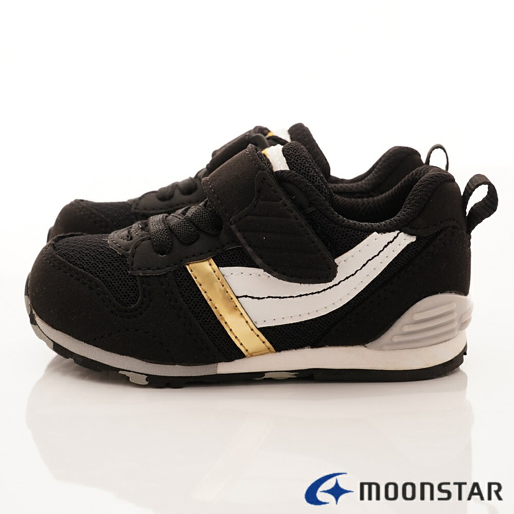 日本月星Moonstar機能童鞋HI系列寬楦頂級學步鞋款2121S66黑(中小童段) 2