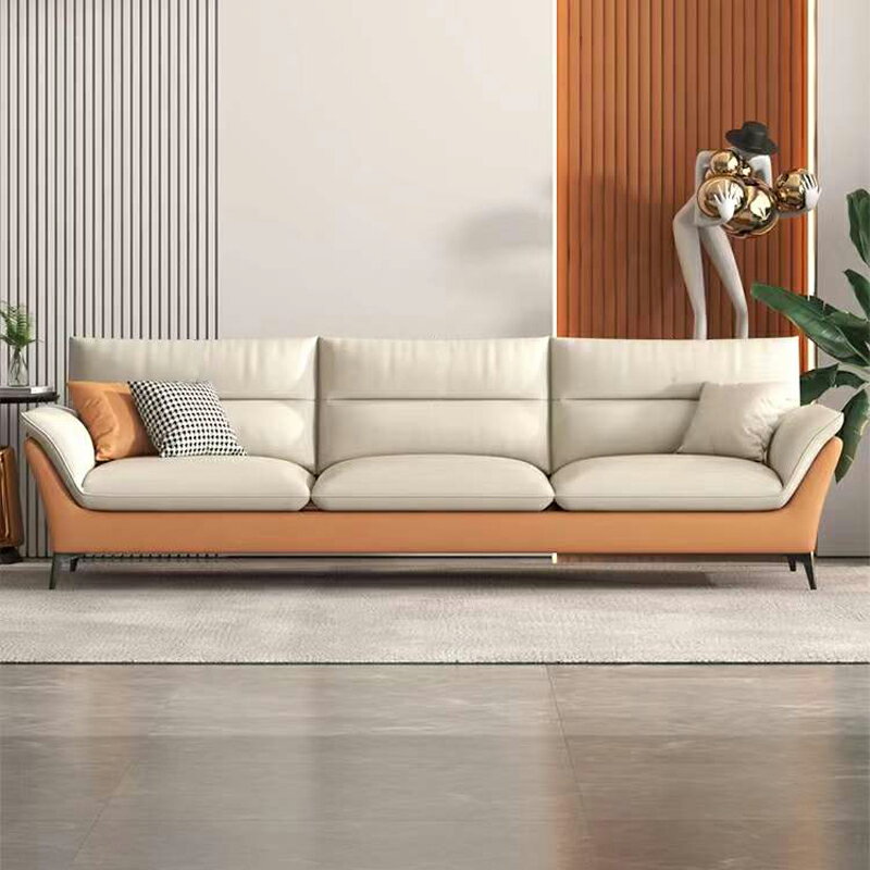 北歐簡約布藝沙發現代客廳沙發大小戶型科技布乳膠網紅款貴妃沙發