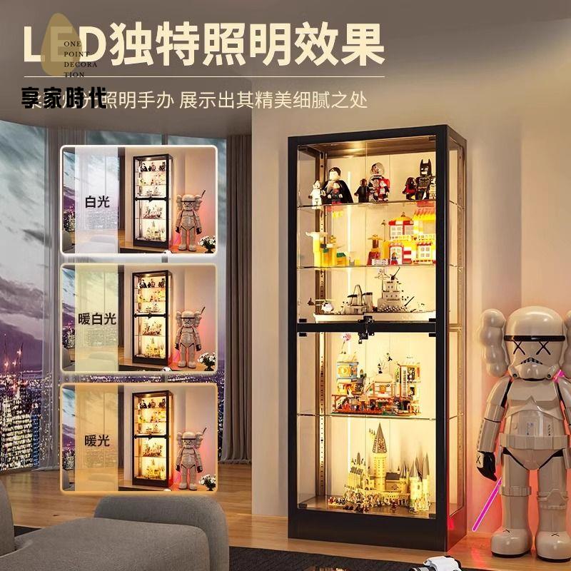 免運 手辦展示架 收納櫃 展示櫃 展示盒 樂高手辦展示櫃擺件裝飾品展示櫃透明玻璃模型玩具積木陳列櫃酒櫃 工廠直銷syqh