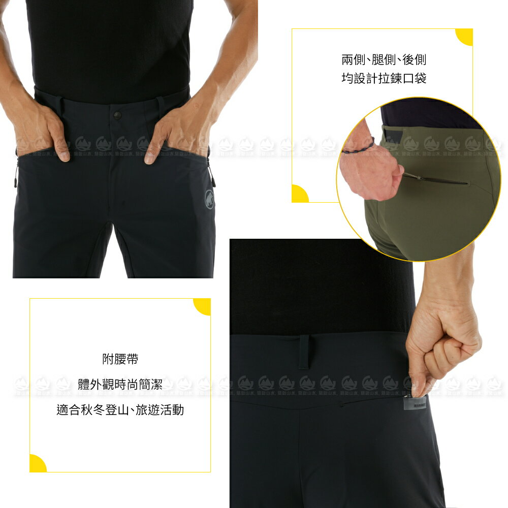 【MAMMUT 長毛象 男 Yadkin AF 保暖軟殼登山褲《幻影黑》】1021-00161/登山/健行褲 3