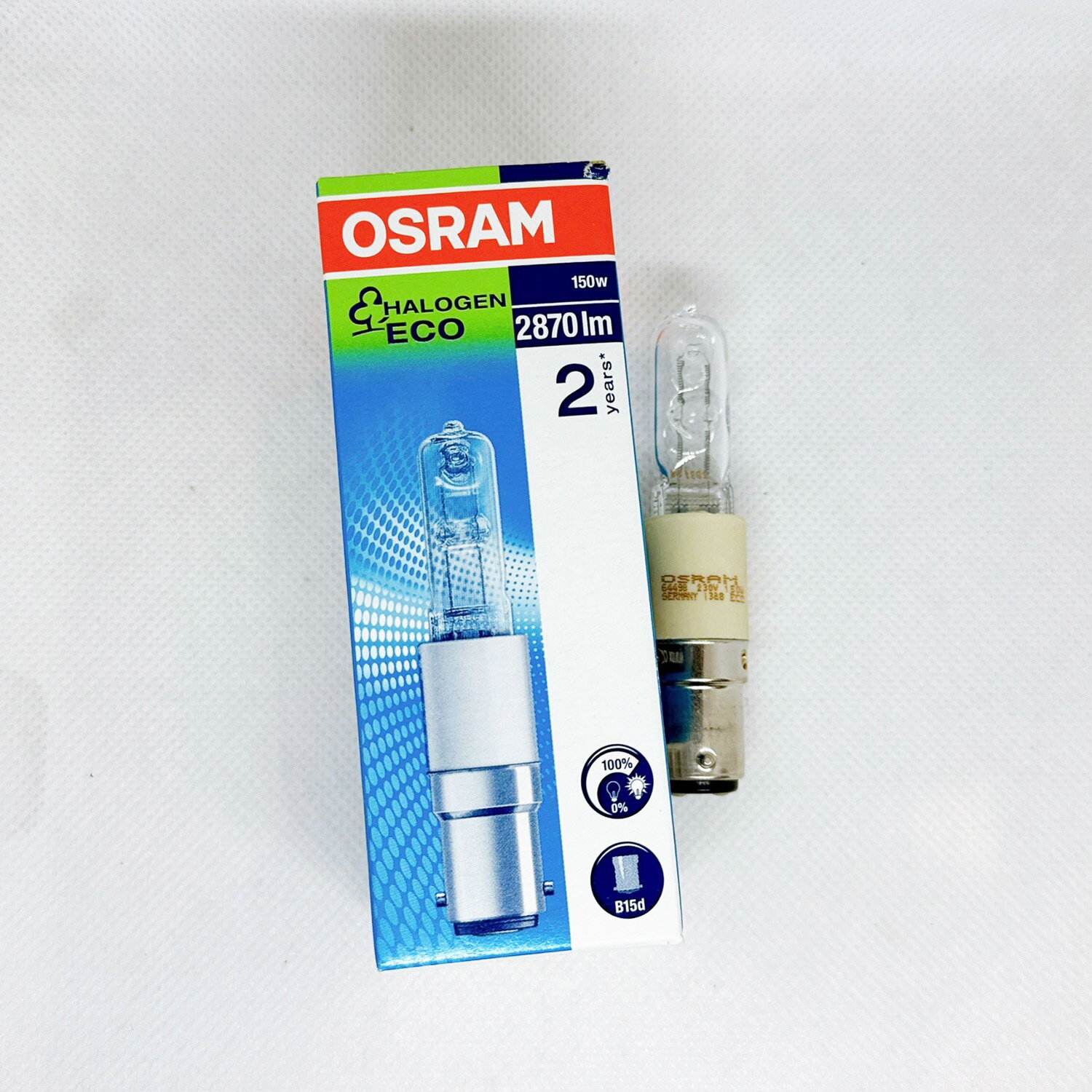 OSRAM 歐司朗 64498 150W 230V ECO B15d 雙觸點單端鹵素燈泡 鹵素 燈泡 可調光