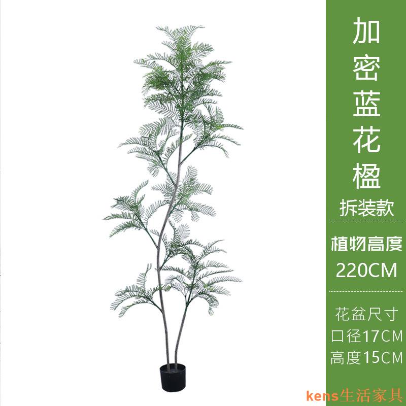 免運 仿真植物 仿真樹 仿真綠植 仿真擺飾 假樹 仿真藍花楹客廳大型落地植物裝飾盆栽擺件室內輕奢綠植仿生花假樹特惠/開立發票K0929 7