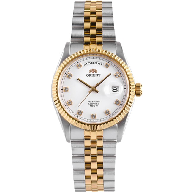 ORIENT 東方錶 WILD CALENDAR系列 (SEV0J002W) 蠔式型機械錶 鋼帶款 白色 36.5mm｜樂天全館特惠中★指定刷卡回饋10%