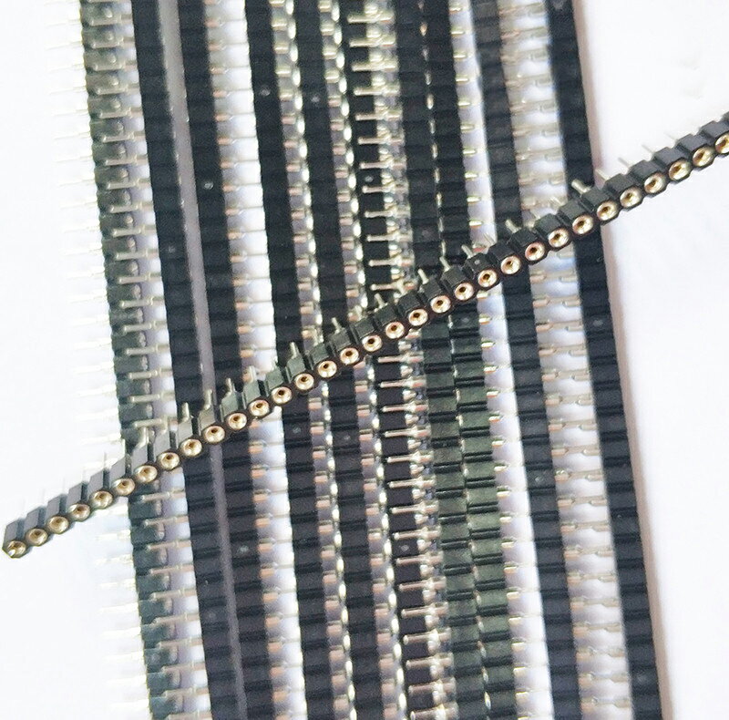 單/雙排圓孔排針排母1.27/1.778/2.0/2.54MM 母座1*40P圓形環保 2