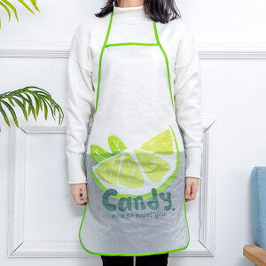 防水圍裙可愛卡通水果防油圍腰 廚房韓版時尚簡約成人PVC做飯罩衣