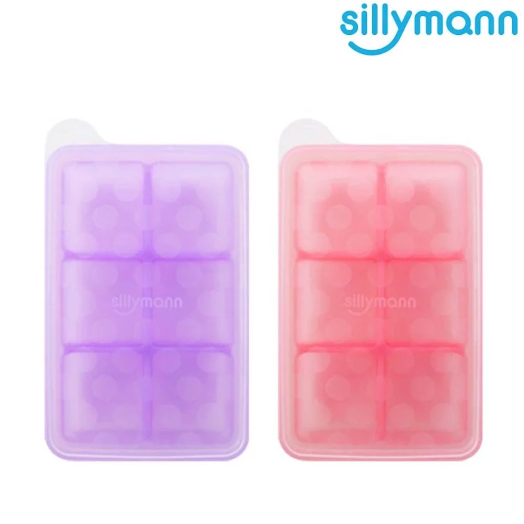 韓國sillymann 副食品分裝盒(6格)-100%鉑金矽膠(兩色可選)