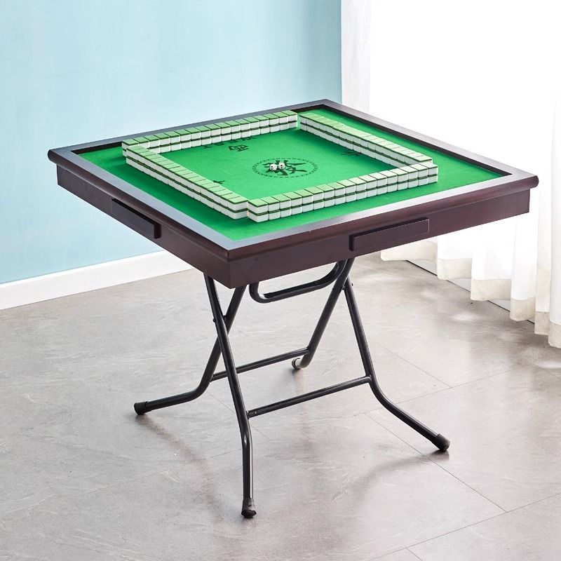 最低價 麻將桌 可折疊麻將桌象棋桌面板簡易餐桌臺家用手動宿舍多功能桌子正方形S016快速出貨
