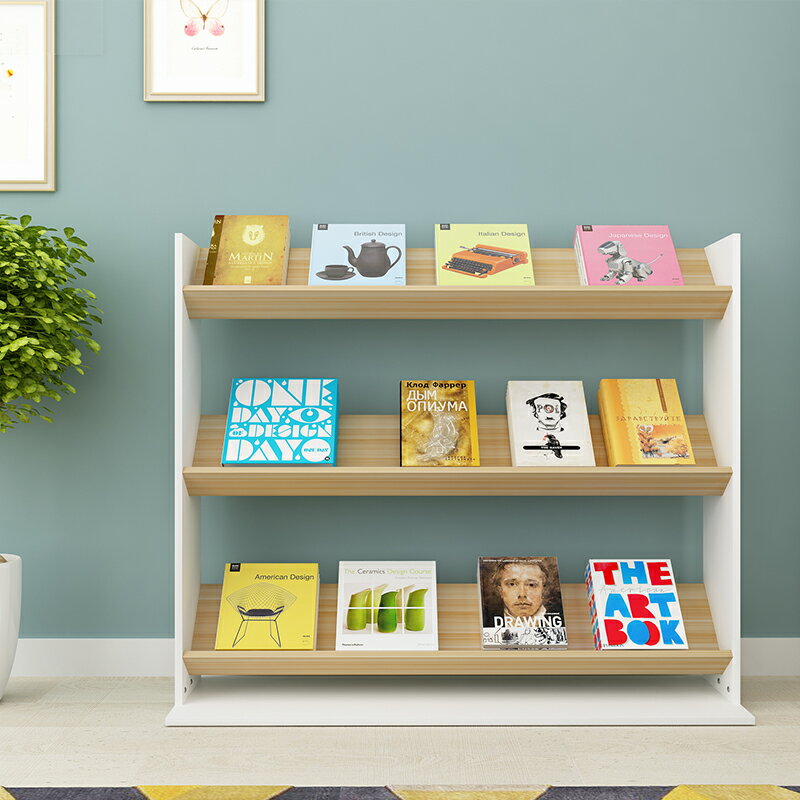 雜誌架 落地置物架 簡易書報置物架報刊架兒童繪本架雜志架資料架落地宣傳展示架立式【CM24360】